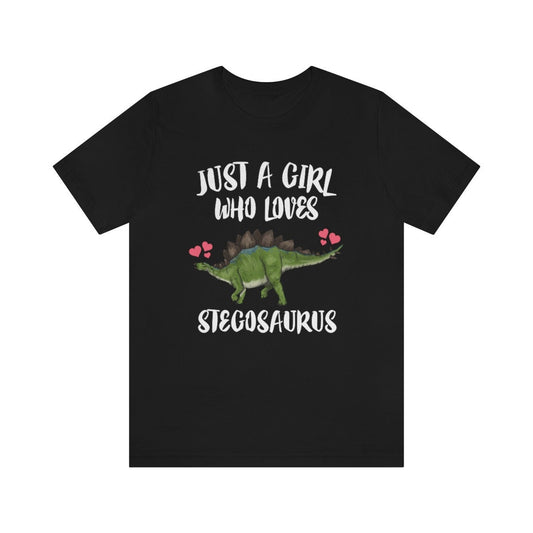 Just A Girl Who Loves Stegosaurus Shirt - Stegosaurus print design