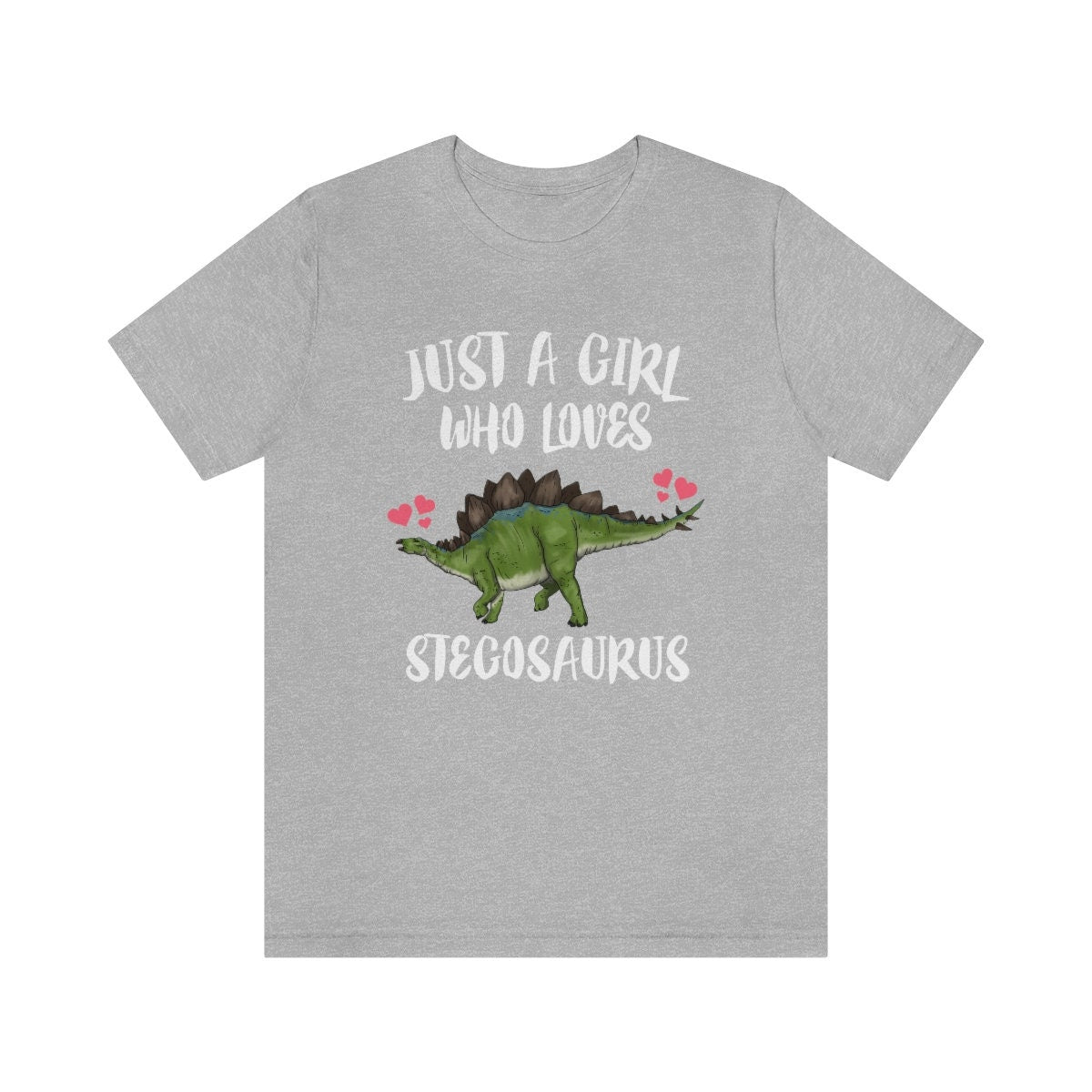 Just A Girl Who Loves Stegosaurus Shirt, Stegosaurus Lover Shirt, Dinosaur shirt, Dinosaur Lover Gift Animal Adult Toddler Kids Gift T-Shirt Image 3