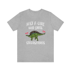 Just A Girl Who Loves Stegosaurus Shirt - Stegosaurus print design
