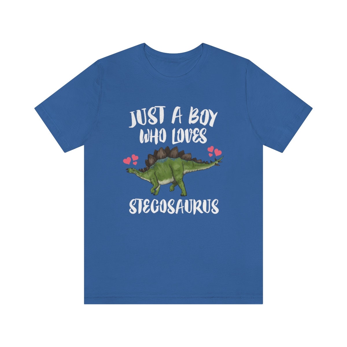 Just A Boy Who Loves Stegosaurus Shirt, Stegosaurus Lover Shirt, Dinosaur shirt, Dinosaur Lover Gift Animal Adult Toddler Kids Gift T-Shirt Image 2