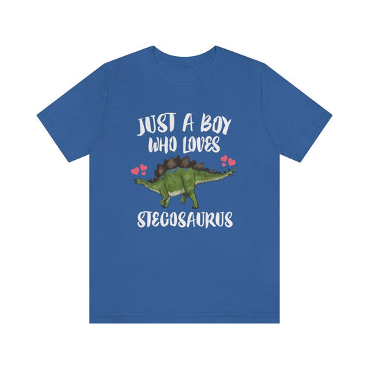 Just A Boy Who Loves Stegosaurus Shirt - Stegosaurus print design