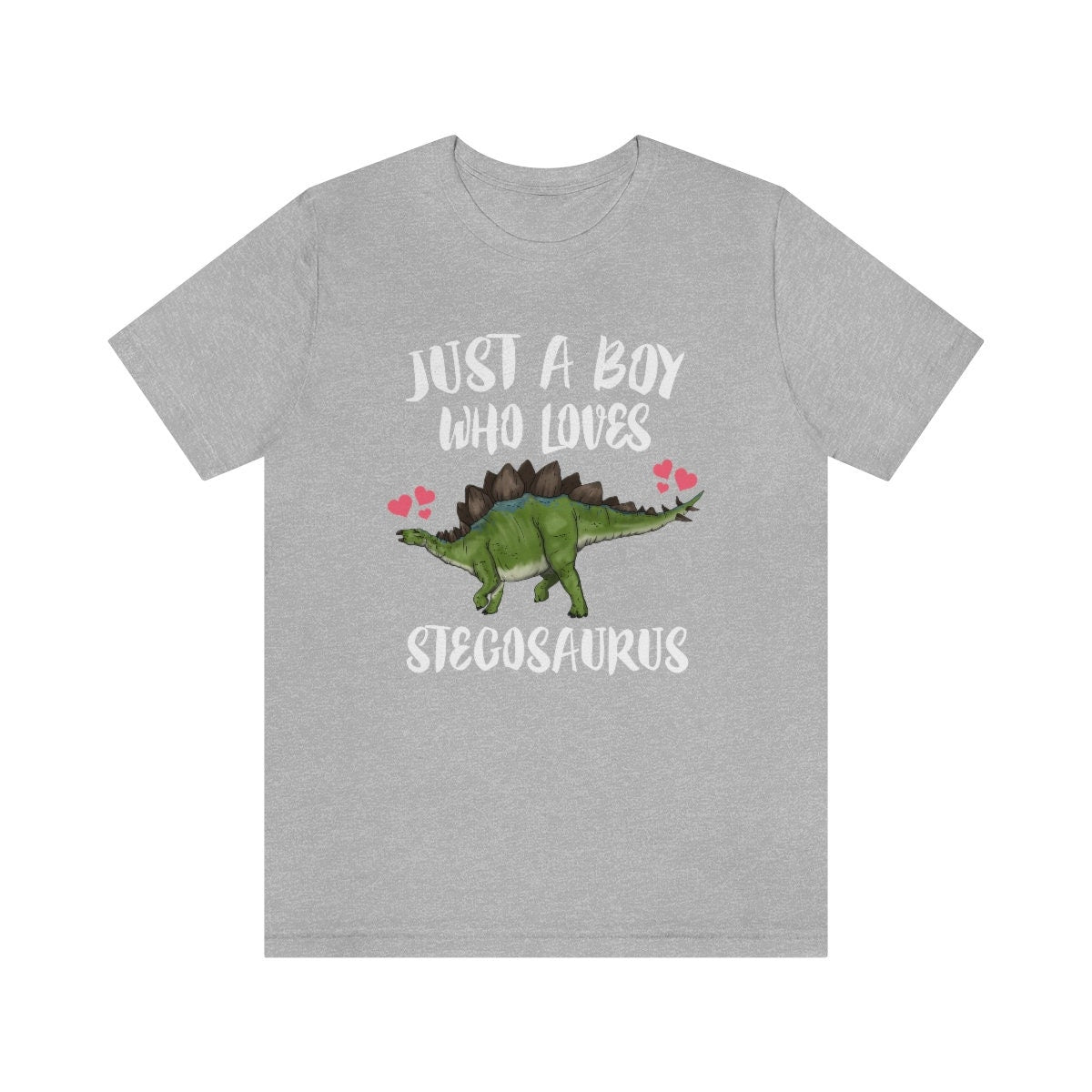 Just A Boy Who Loves Stegosaurus Shirt, Stegosaurus Lover Shirt, Dinosaur shirt, Dinosaur Lover Gift Animal Adult Toddler Kids Gift T-Shirt Image 3