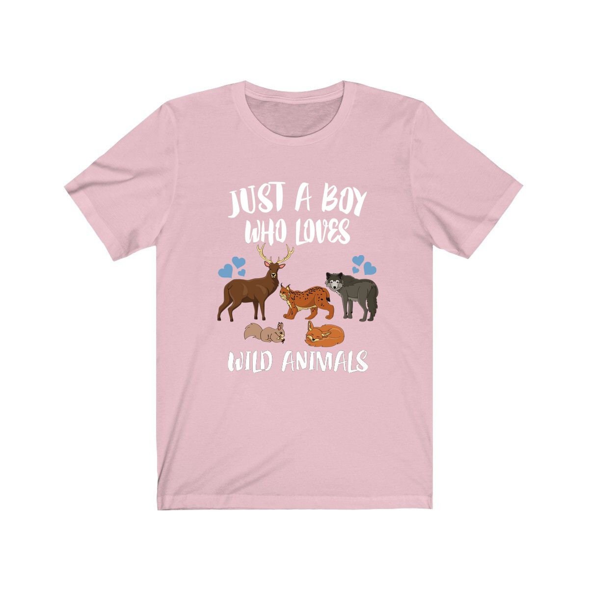 Just A Boy Who Loves Wild Animals Shirt, Wolf Lover Shirt, Lynx Shirt, Fox Lover Gift, Animal Adult Kids T-Shirt Image 4