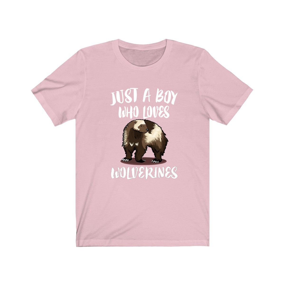 Just A Boy Who Loves Wolverines Shirt, Wolverine Lover Shirt, Wolverine Shirt, Wolverine Lover Gift, Animal Adult Kids T-Shirt Image 4