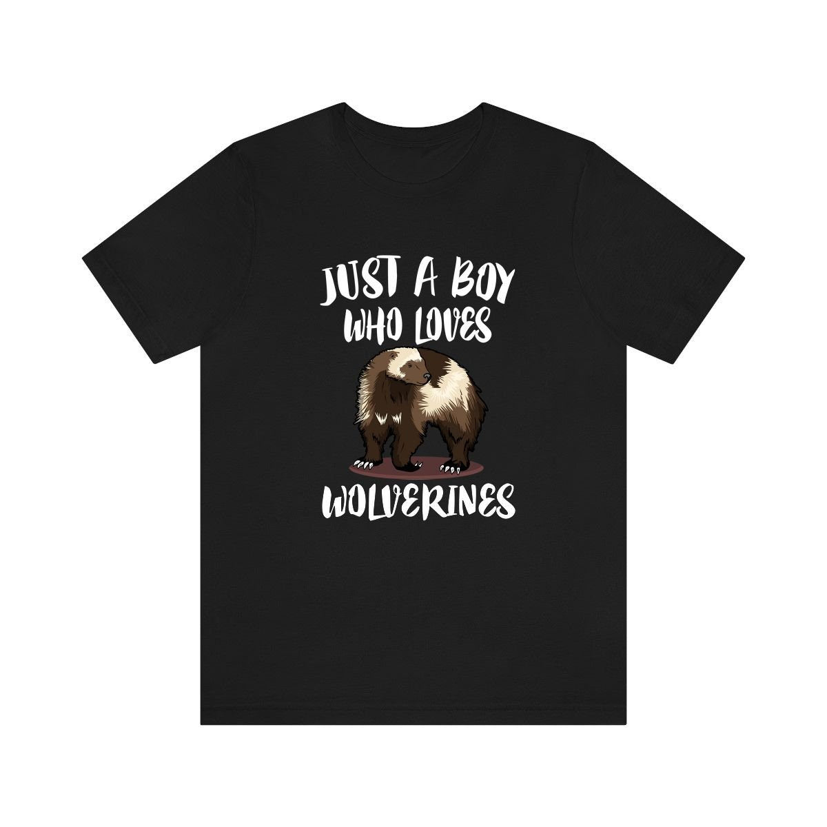 Just A Boy Who Loves Wolverines Shirt, Wolverine Lover Shirt, Wolverine Shirt, Wolverine Lover Gift, Animal Adult Kids T-Shirt Image 3