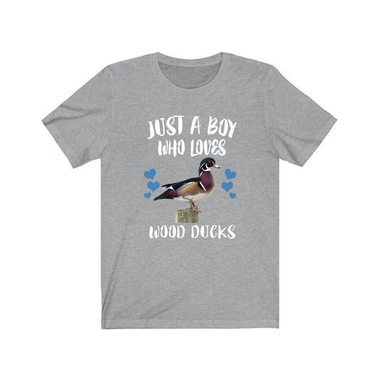 Just A Boy Who Loves Wood Ducks Shirt, Wood Duck Lover Shirt, Duck Shirt, Duck Lover Gift, Animal Adult Kids T-Shirt Image 1