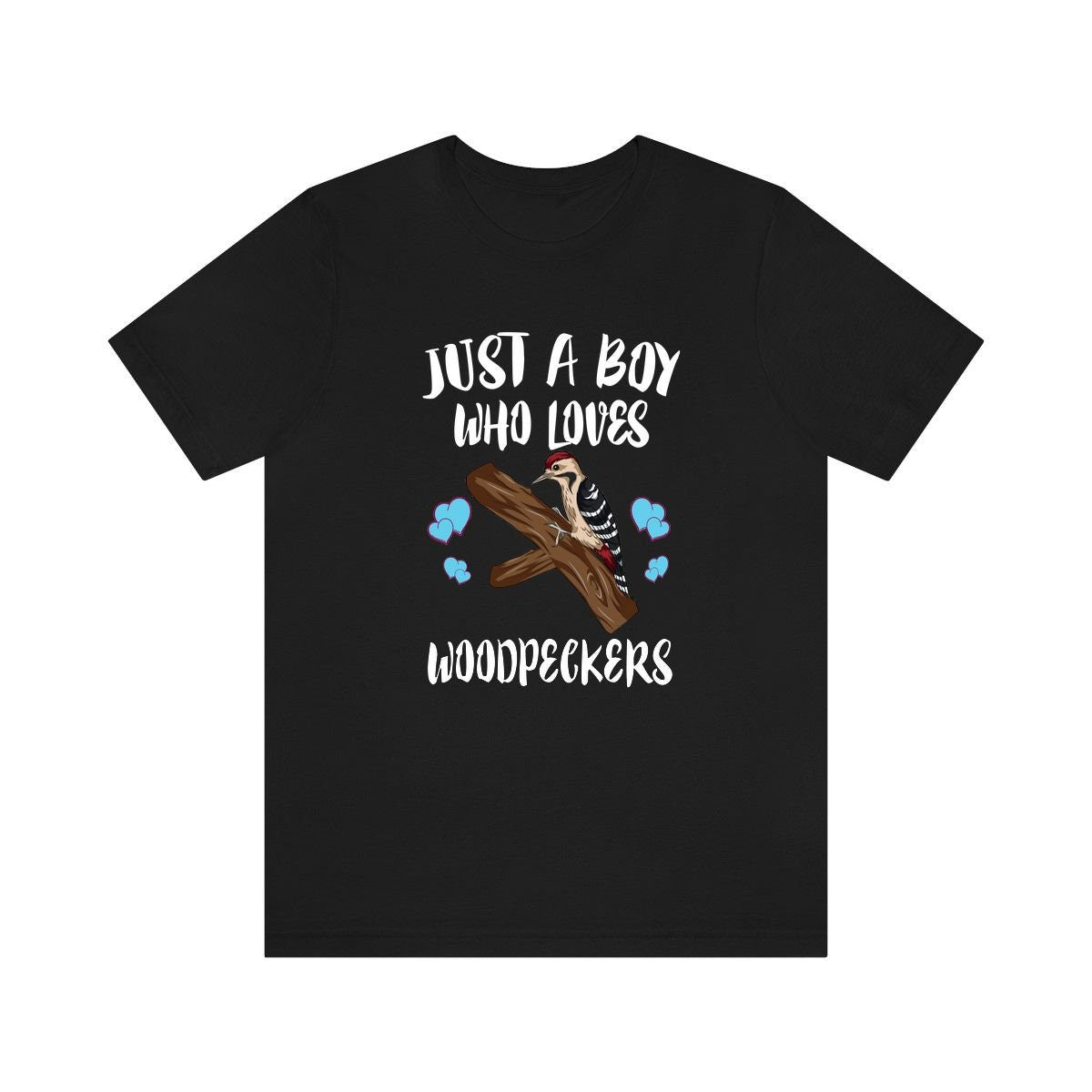 Just A Boy Who Loves Woodpeckers Birds Shirt, Woodpecker Lover Shirt, Birding Shirt, Woodpecker Lover Gift, Animal Adult Kids T-Shirt Image 3