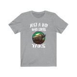Just A Boy Who Loves Yaks Shirt, Yak Lover Shirt, Yak Shirt, Yak Lover Gift, Animal Adult Kids T-Shirt Image 2