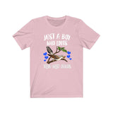 Just A Boy Who Loves Yellow-billed Cuckoos Shirt, Cuckoo bird Lover Shirt, Cuckoo bird Shirt, Birding Lover Gift, Animal Adult Kids T-Shirt Image 4