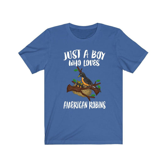 Just A Boy Who Loves American Robins Shirt - American robin print design