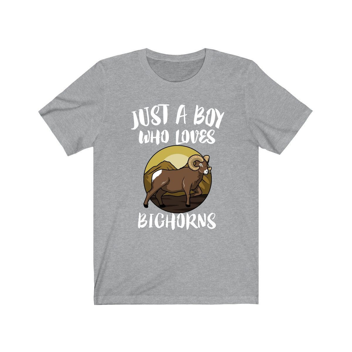 Just A Boy Who Loves Bighorns Sheep Shirt, Bighorn Lover Shirt, Bighorn Shirt, Sheep Lover Gift, Animal Adult Kids T-Shirt Image 1