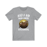 Just A Boy Who Loves Bighorns Sheep Shirt, Bighorn Lover Shirt, Bighorn Shirt, Sheep Lover Gift, Animal Adult Kids T-Shirt Image 1