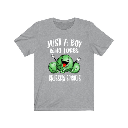 Just a boy who loves brussels sprouts vegan cruciferous vegetable tee