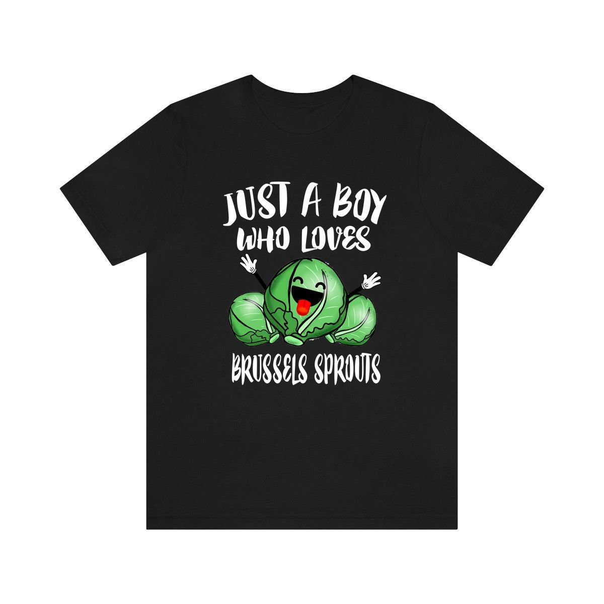 Just A Boy Who Loves Brussels Sprouts Shirt, Vegetable Lover Shirt, Vegan Shirt, Brussels Sprout Lover Gift, Animal Adult Kids T-Shirt Image 1