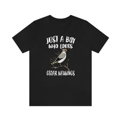 Cedar Waxwing Boy T-Shirt - cedar waxwing bird print design