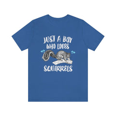 Just A Boy Who Loves Squirrels Shirt - squirrel print design
