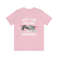 Squirrel T-Shirt for Girls - squirrel print design