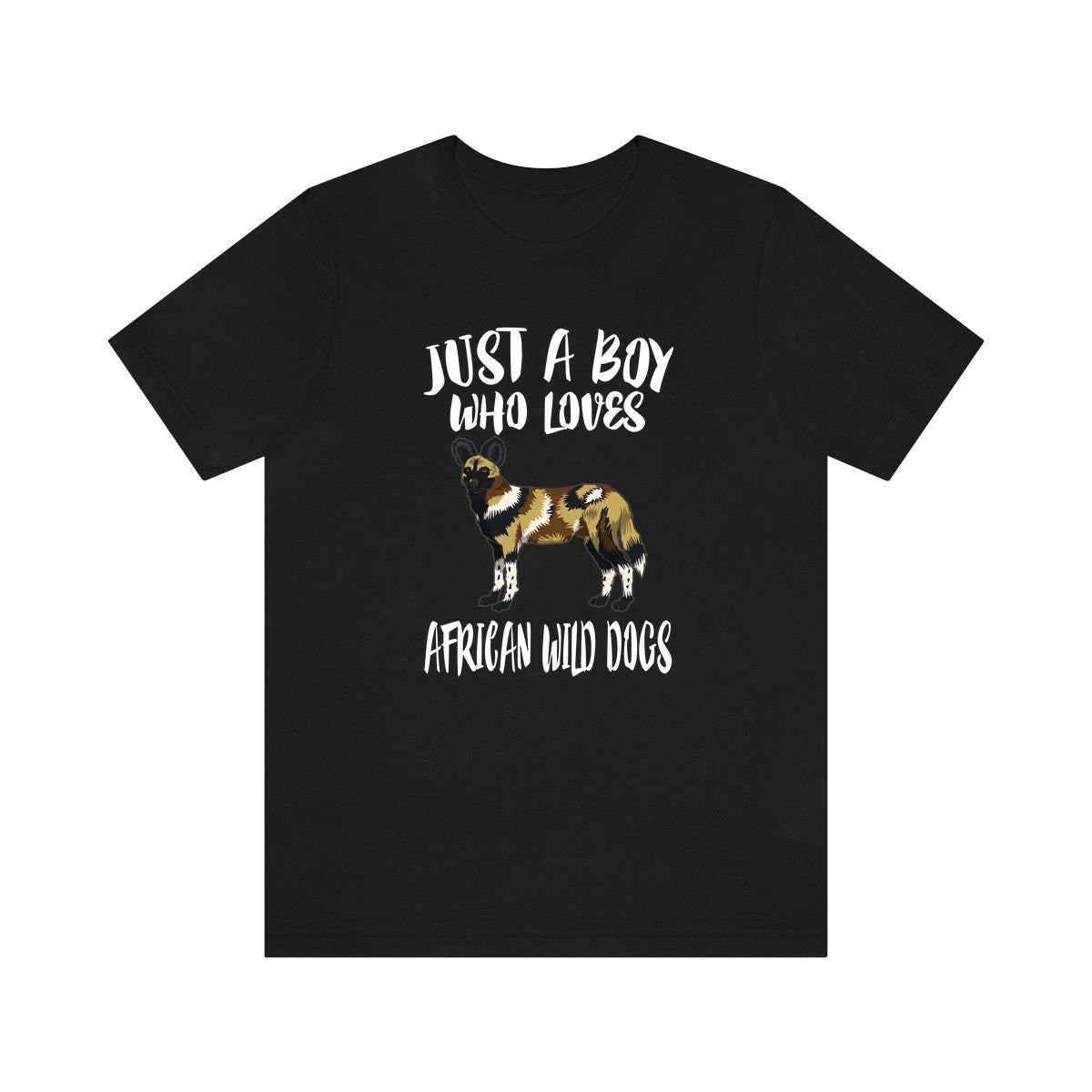 Just A Boy Who Loves African Wild Dogs Shirt, African Wild Dog Lover Shirt, Dog Shirt, Dog Lover Gift, Animal Adult Kids T-Shirt Image 3