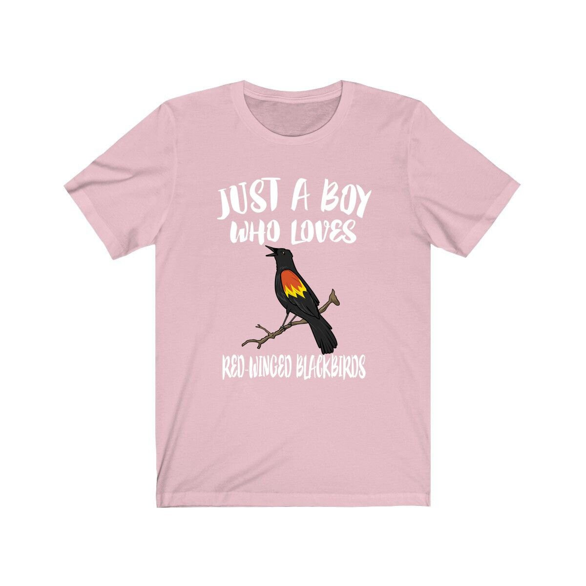 Just A Boy Who Loves Red-winged Blackbirds Shirt, Blackbird Lover Shirt, Birding Shirt, Bird Lover Gift, Animal Adult Kids T-Shirt Image 4