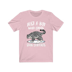 Just A Boy Who Loves Snow Leopards Shirt, Snow Leopard Lover Shirt, Leopard Shirt, Leopard Lover Gift, Animal Adult Kids T-Shirt Image 4