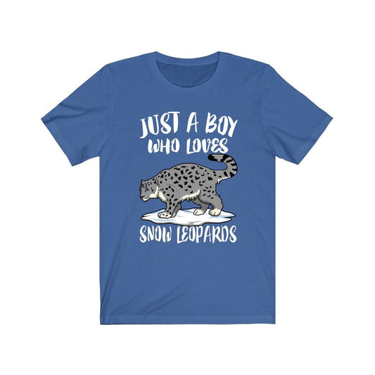 Just a boy who loves snow leopards mountain big cat conservation tee