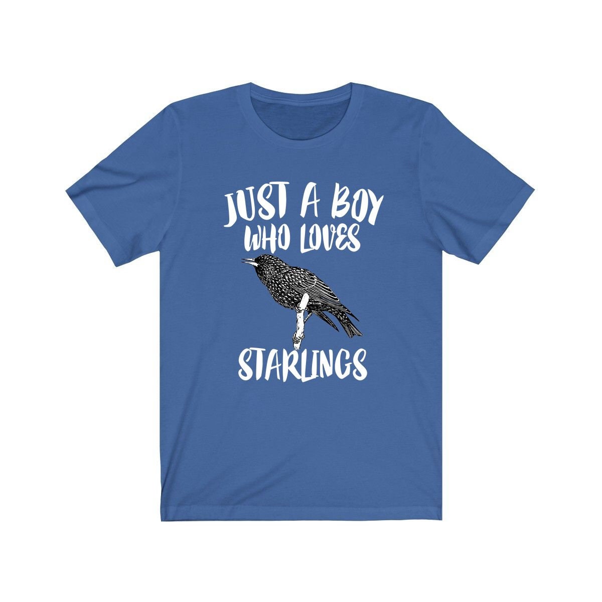 Just A Boy Who Loves Starlings Shirt, Starling Lover Shirt, Birding Shirt, Starling Lover Gift, Animal Adult Kids T-Shirt Image 2