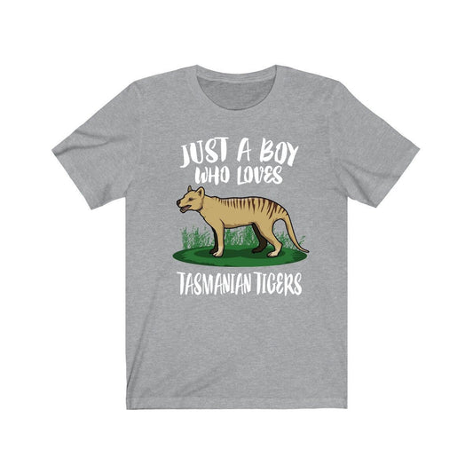 Just A Boy Who Loves Tasmanian Tigers Shirt - thylacine print design