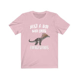 Just A Boy Who Loves Amargasaurus Dinosaur Shirt, Amargasaurus Lover Shirt, Dinosaur Shirt, Dinosaur Lover Gift, Animal Adult Kids T-Shirt Image 4