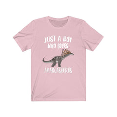 Just a boy who loves amargasaurus Cretaceous spined sauropod tee
