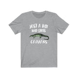 Just A Boy Who Loves Caymans Shirt, Cayman Lover Shirt, Cayman Shirt, Cayman Lover Gift, Animal Adult Kids T-Shirt Image 1