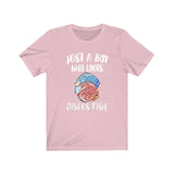 Just A Boy Who Loves Discus Fish Shirt, Discus Lover Shirt, Fish Shirt, Discus Lover Gift, Animal Adult Kids T-Shirt Image 4