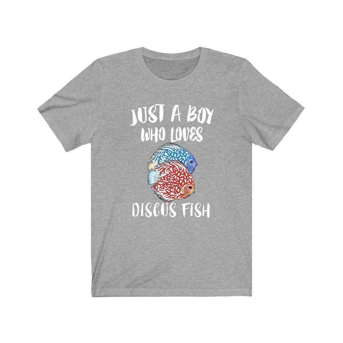 Just A Boy Who Loves Discus Fish Shirt, Discus Lover Shirt, Fish Shirt, Discus Lover Gift, Animal Adult Kids T-Shirt Image 2