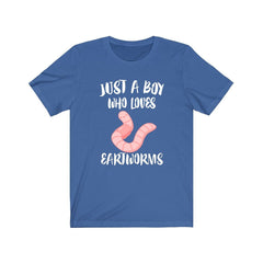 Just a boy who loves earthworms garden soil helper tee