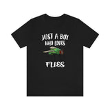 Just A Boy Who Loves Flies Shirt, Flies Lover Shirt, Fly Shirt, Fly Lover Gift, Animal Adult Kids T-Shirt Image 2