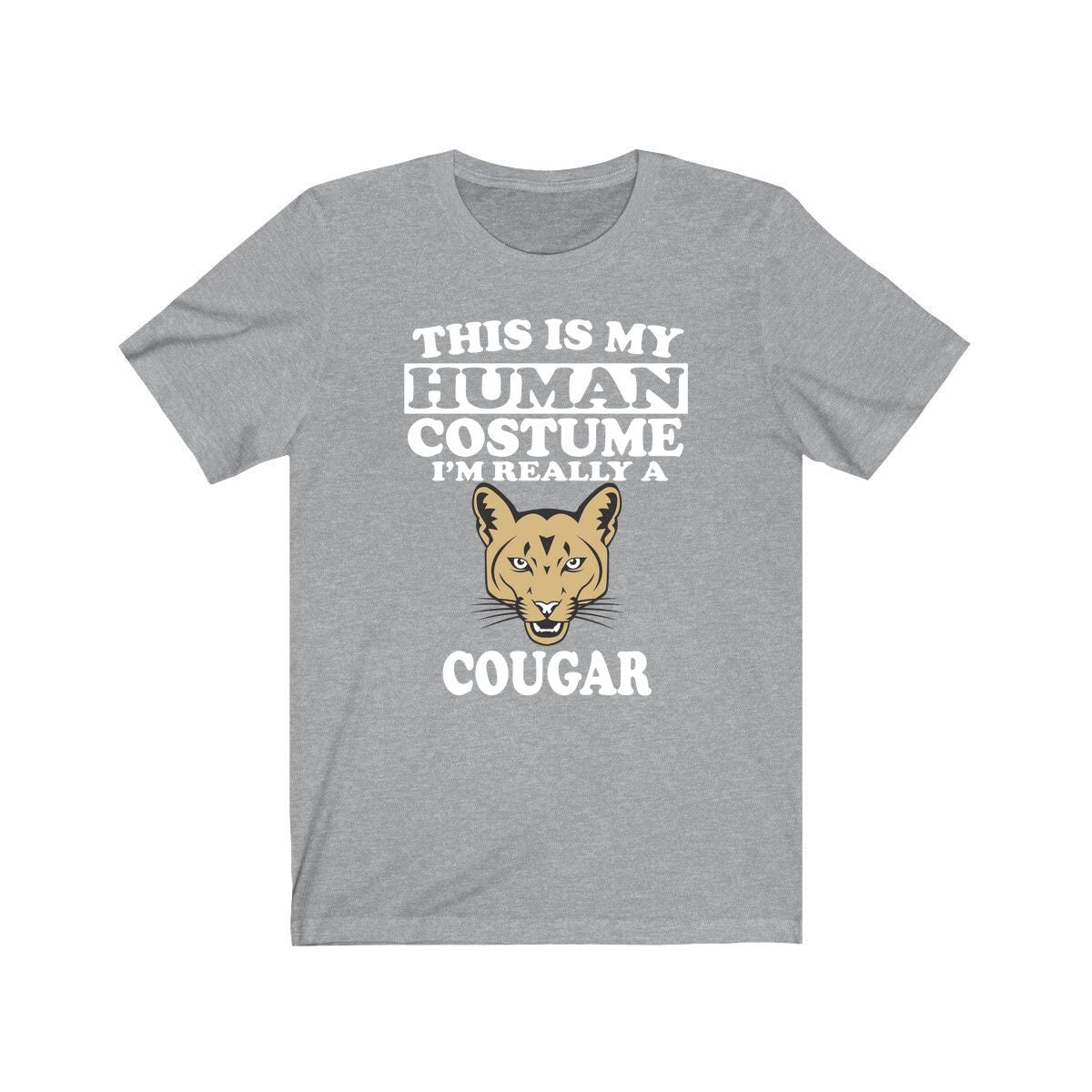 This Is My Human Costume I'm Really A Cougar Shirt, Cougar Lover Shirt, Cougar Shirt, Mountain Lion Lover Gift, Animal Gift Image 3