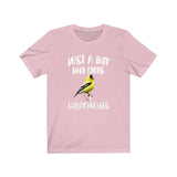 Just A Boy Who Loves Goldfinches Birds Shirt, Goldfinch Lover Shirt, Birding Shirt, Bird Lover Gift, Animal Adult Kids T-Shirt Image 4