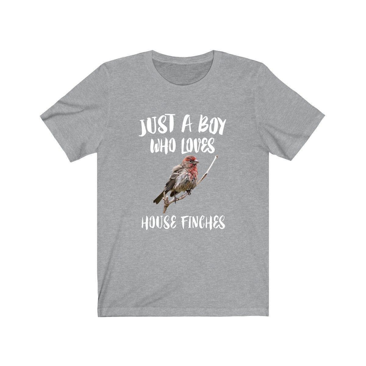 Just A Boy Who Loves House finches Birds Shirt, House finch Lover Shirt, Birding Shirt, Bird Lover Gift, Animal Adult Kids T-Shirt Image 2