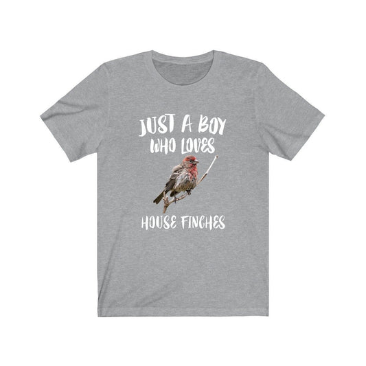 Just a boy who loves house finches backyard songbird finch tee