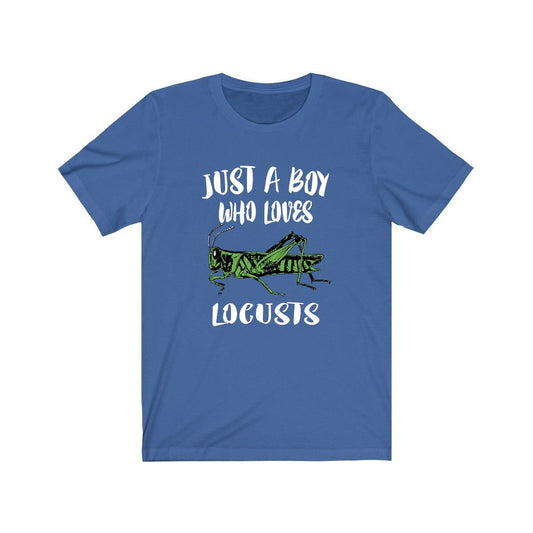 Just a boy who loves locusts swarming grasshopper insect tee