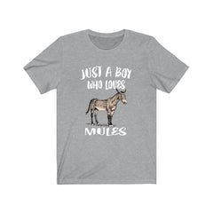 Just A Boy Who Loves Mules Shirt - mule print design