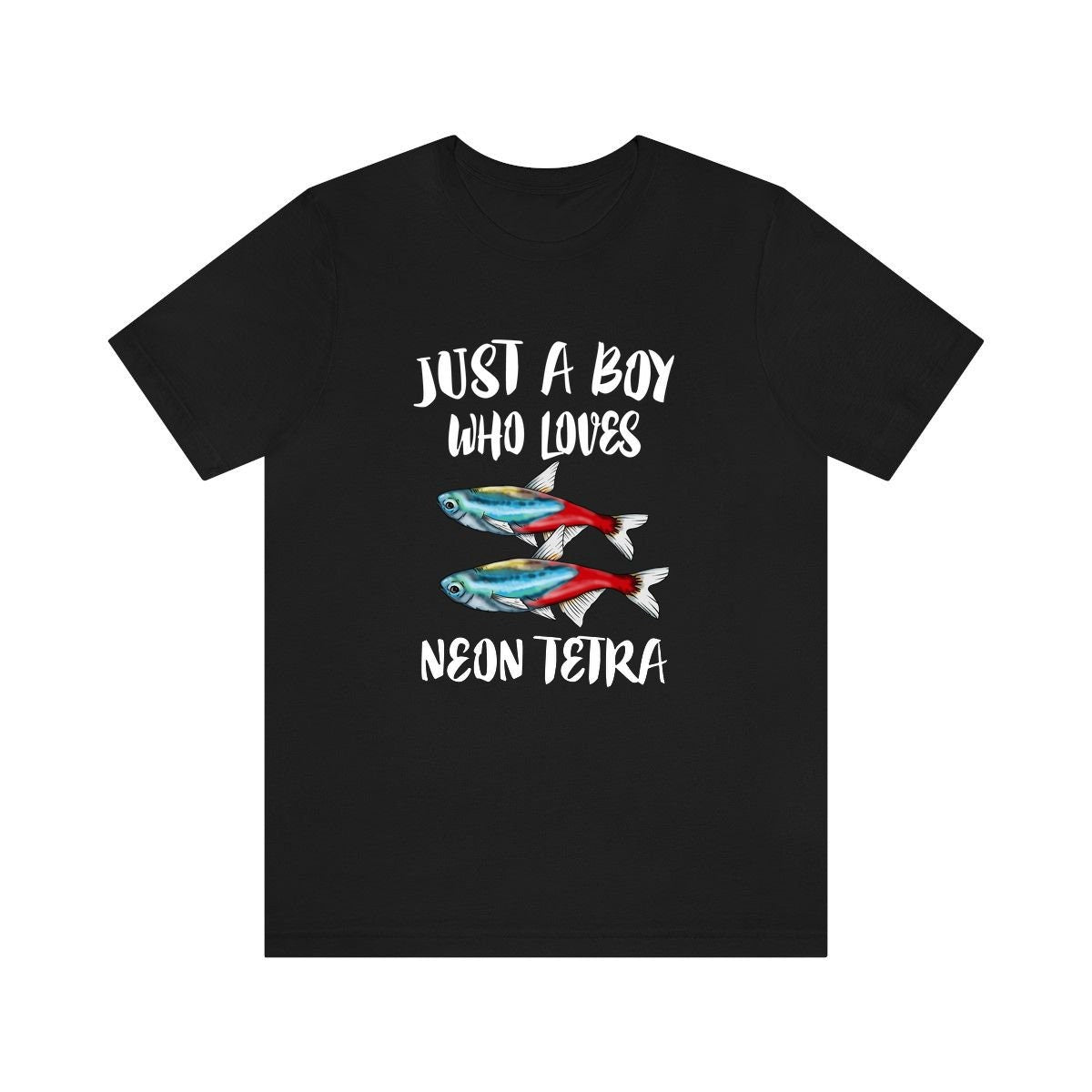 Just A Boy Who Loves Neon Tetra Shirt, Neon Tetra Lover Shirt, Neon Tetra Shirt, Fish Lover Gift, Animal Adult Kids T-Shirt Image 1