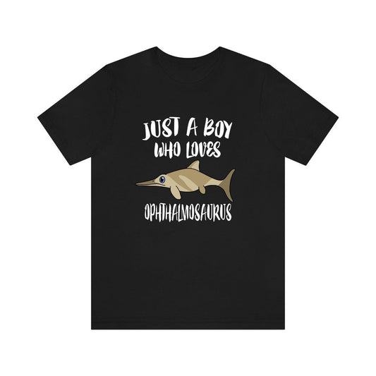 Just a boy who loves ophthalmosaurus Jurassic ichthyosaur marine reptile tee
