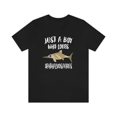 Just a boy who loves ophthalmosaurus Jurassic ichthyosaur marine reptile tee
