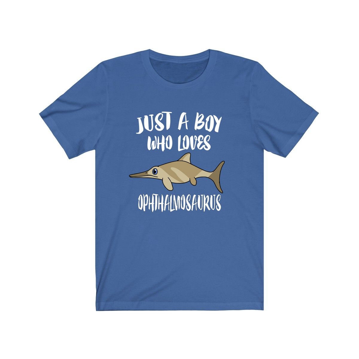 Just A Boy Who Loves Ophthalmosaurus Dinosaur Shirt, Ophthalmosaurus Shirt, Dinosaur Shirt, Dinosaur Lover Gift, Animal Adult Kids T-Shirt Image 1