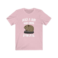 Just a boy who loves pikas alpine mountain talus lagomorph mammal tee