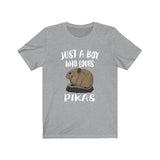 Just A Boy Who Loves Pikas Shirt, Pika Lover Shirt, Pika Shirt, Pika Lover Gift, Animal Adult Kids T-Shirt Image 3
