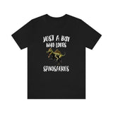 Just A Boy Who Loves Spinosaurus Dinosaur Shirt, Spinosaurus Shirt, Dinosaur Shirt, Dinosaur Lover Gift, Animal Adult Kids T-Shirt Image 3