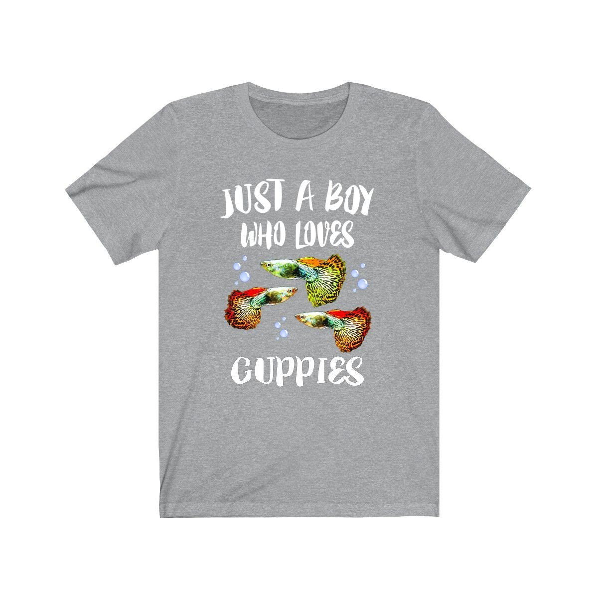 Just A Boy Who Loves Guppies Fish Shirt, Guppy Fish Shirt, Guppy Fish Shirt, Guppy Fish Lover Gift, Animal Adult Kids T-Shirt Image 2
