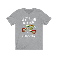 Just a boy who loves guppies tropical livebearer aquarium fish tee