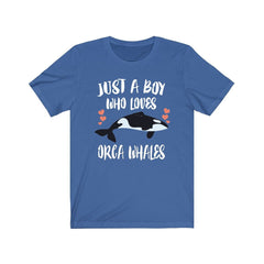Just A Boy Who Loves Orca Whales Shirt - orca whale print design